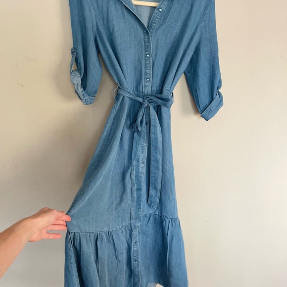 Nanette Lepore Dresses & Skirts - Anthropologie Nanette Lepore Blue Wrap Tie Front Dress